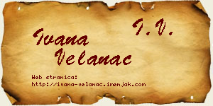 Ivana Velanac vizit kartica